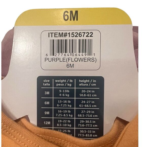 Pekkle Baby Girl 4pc Outfit 6M Plush Sweatshirt Koala Bodysuit Floral Leggings - Picture 7 of 9